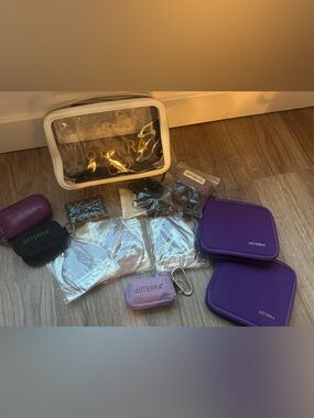 Doterra Purple and Cream Organizer Pouch Set
